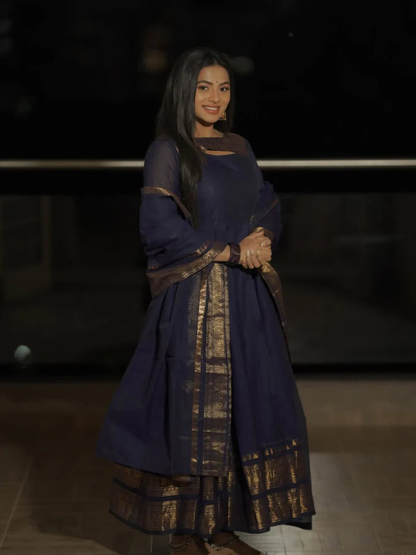 Signature Kanchi Cotton Anarkali & Dupatta