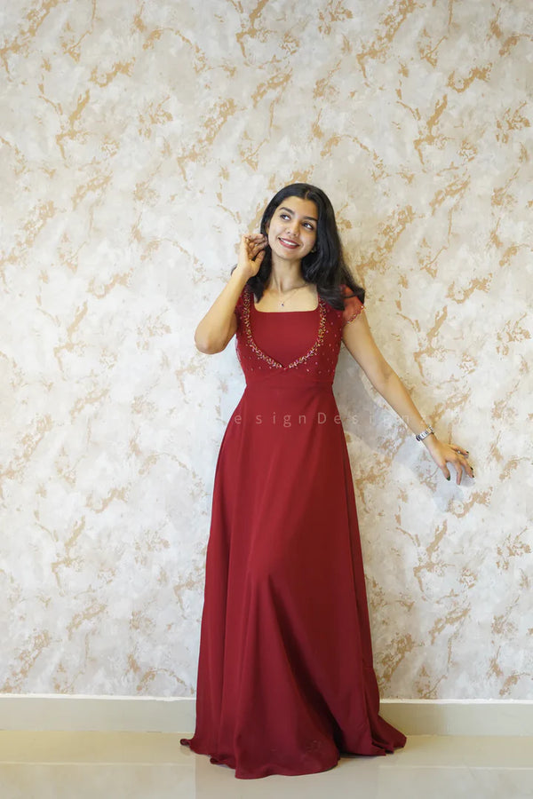 Designer Gown with Handwork Jacket